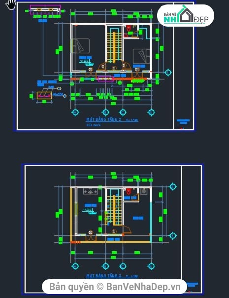 nhà phố 3 tầng,bản vẽ 3 tầng,bản vẽ cad nhà phố,nhà phố 3 tầng 5.15x8m,Bản vẽ nhà phố 3 tầng,file cad 3 tầng,Nhà phố 3 tầng